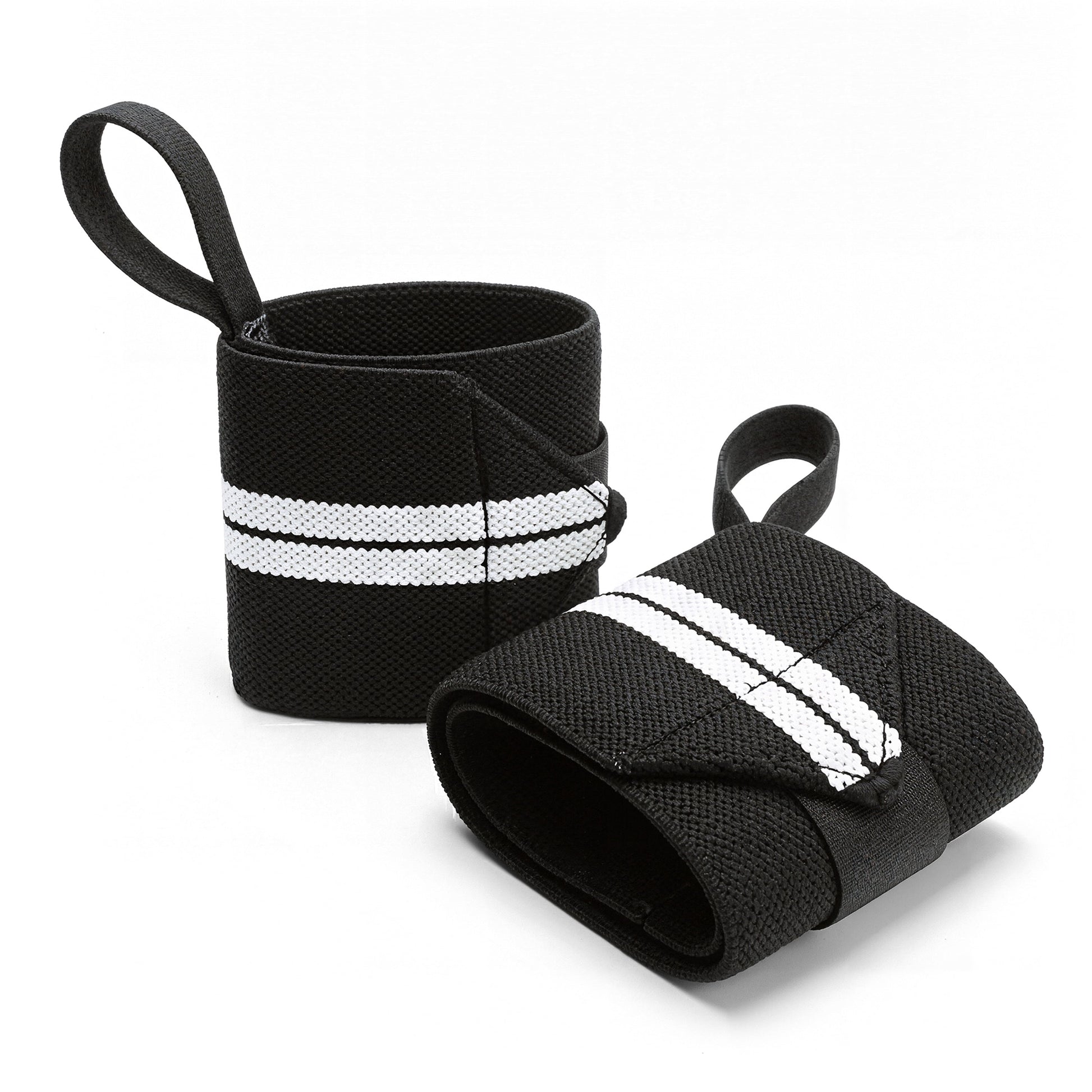 Fitness Weight Lifting Wrist Wraps with Thumb Loops, Pair