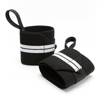 Fitness Weight Lifting Wrist Wraps with Thumb Loops, Pair